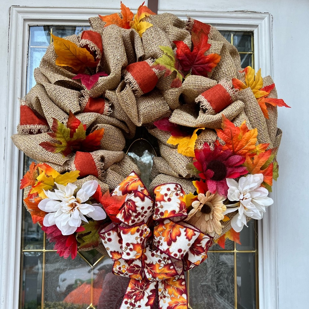 Festive Fall Thanksgiving Halloween Holiday Wreaths